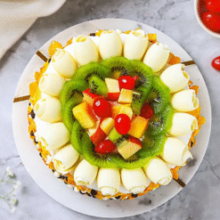 Alternative view of Tropical Fruit Overload Cake
