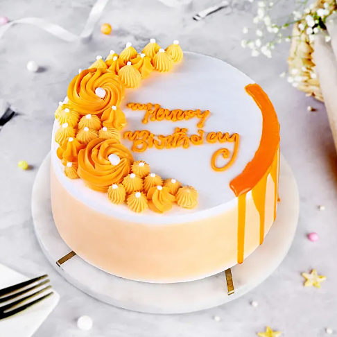 Caramel Crunch Butterscotch Cake – Creamy Butterscotch Delight