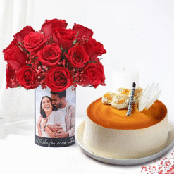 CaramelBloom Butterscotch Cake & Love Roses Combo