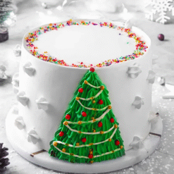 Christmas-themed chocolate cake 1kg decorated for the holidays