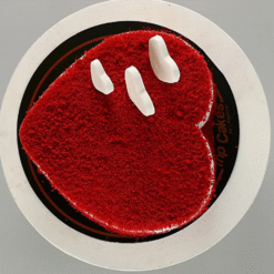 Alternative view of Crimson Heart Velvet Delight Cake