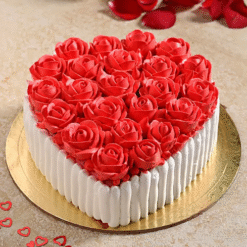 Elegant Rose Black Forest Cake – Romantic Chocolate Cake by Bakizo