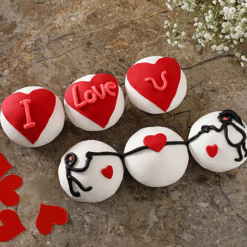 I Love You Chocolate Fondant Cupcakes Set of 6 – Romantic Gift Cupcakes Online in India