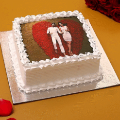 Personalized Vanilla Photo Cake – Customized Cake by Bakizo