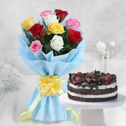 RoseForest Classic Combo with Roses & Black Forest Cake