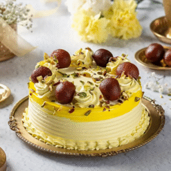 Vanilla Gulab Jamun Cake – Fusion Eggless Cake by Bakizo