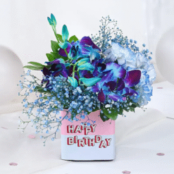 Alternative view of Custom Bloom Birthday Vase & Cream Delight