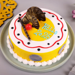 Fresh Pineapple New Year Cake with Cream Frosting