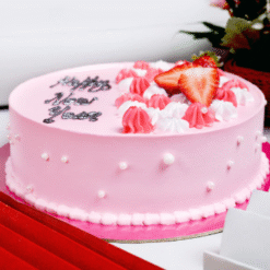 Alternative view of Midnight New Year Strawberry Delight Cake