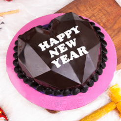 Chocolate pinata New Year cake with surprise inside