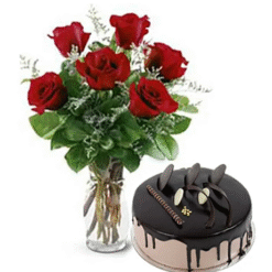 Sweetheart Bliss Mini Cake — cute romantic chocolate mini cake