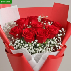 Alternative view of 10 Red Roses Classic Bouquet