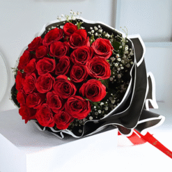 Eternal Romance two dozen red roses bunch for Valentine’s Day