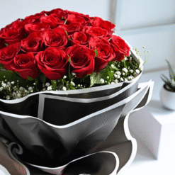 Alternative view of Eternal Romance – Two Dozen Red Roses Bunch