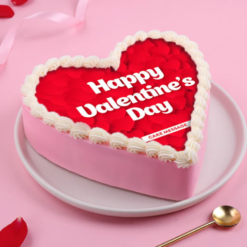 Heart shaped Valentine chocolate cake online delivery in India