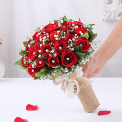 Hidden promise rose flower bouquet arranged with premium roses