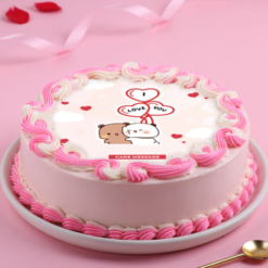 Alternative view of Love You Bubu Dudu Valentine Chocolate Cake