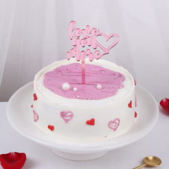 Alternative view of Love You More Chocolate Blush Cake