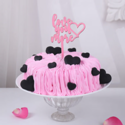 Alternative view of Midnight Confession Chocolate Heart Cake