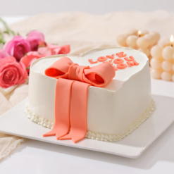 Alternative view of Elegant Heartfelt Mother’s Day Bow Cake