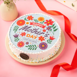 mother’s day photo cake for mom blooming love poster cake online delivery India