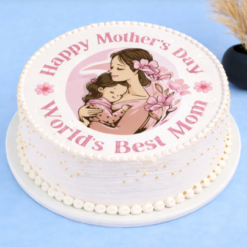 mother’s day photo cake for mom queen of the world cake online delivery India