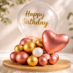 blush gold balloon bouquet soft pastel balloons online delivery India