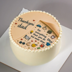 Dad’s Love & Thanks Photo Cake Father’s Day personalized photo cake online India