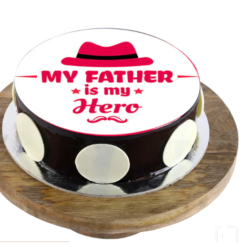 Dad's Memory Canvas Cake Father's Day personalized photo cake online India