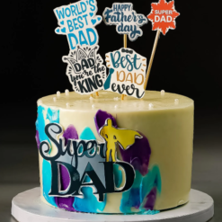 Dad's Super Star Cake Father's Day premium designer cake online India