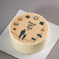 Dad's Tribute Photo Cake Father's Day personalized photo cake online India
